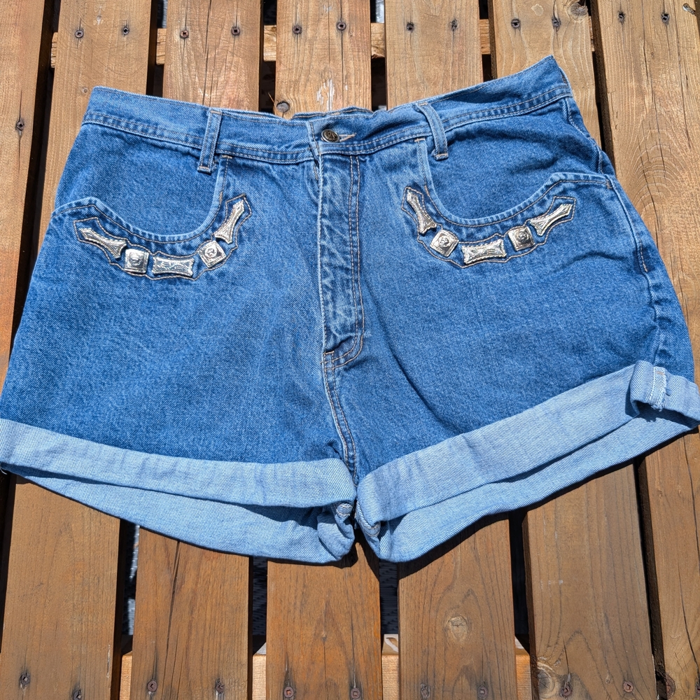 2/40$ Parasuco Blue Jean Shorts Classic Denim Style
